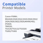 Ink Cartridge Replacement For Canon 245Xl 246Xl Combo Pack Pg 245Xl For Pixma Mg2420 Mg3022 Mg2520 Mg2522 Mg2920 Mg2922 Mx490 Mx492 Mg3029 Printer