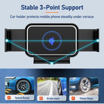Wireless Car Z Fold 3 Holder 15W Qi Fast Charging Car Holder Mount For Air Vent And Dashboard Compatible With Samsung Galaxy Z Fold 3 2 1 Iphone 13 12 11 Series Black S2