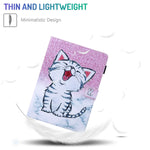 8 0 8 4 Inch Display Universal Case Slim Leather Wallet Cute Cover For Hd 8 Samsung Galaxy Tab Lenovo Tab Dragon Touch Lg G Pad Huawei Onn Android Tablet 8 8 3 8 4 Inch Marble Cat