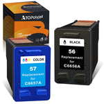 Cartridge Replacement For Hp 56 57 Combo Pack 1 Black 1 Color For Officejet 100 H470 150 6310 7210 7410 Deskjet 6940 6980 Photosmart C3180 375 2610 8150 Psc