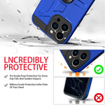 Cvzz With Iphone 13 Pro Max Case Ultra Slim Military Grade Protection Case With Kickstand Ring Full Body Drop Shockproof Protective Case For Iphone 13 Pro Max 5G 6 7 Hot Blue