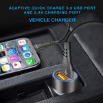 Car Charger Adapter For Samsung Galaxy S21 Plus Note 10 20 Ultra 5G S10 S10E S20 A51 A71 S9 S8 A21 A52 A42 Quick Charge 3 0 2 4A 3 3Ft Fast Usb C Cord