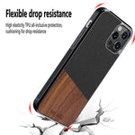Fm Hgq Magnetic Wooden Case For Iphone 13 Pro Max Cases Crafted With Genuine Walnut Wood Nylon Fabric Built In Metal Ring Compatible With Magnetic Wireless Charger Walnut Nylon Fabric