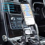 Galaxy Wireless Cup Holder Phone Mount Universal Adjustable Gooseneck Cup Holder Cradle Car Mount For Cell Phone Iphone 11 Pro Max 11 Pro 11 Xs Xs Max X 8 7 Plus Note 10 Plus Note10 S10 S10 S9 Plus