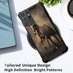 Jcmcn Galaxy S21 Ultra Case S21 Ultra Case 5G Shockproof Hybrid Dual Layer Sturdy Cover Hard Pc High Impact Soft Tpu Case For Samsung S21 Ultra 5G 6 8Inch 2021 Brown Horse