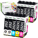 Ink Cartridge Replacement For Epson 252 252Xl T252 T252L Work With Workforce Wf 3620 Wf 3640 Wf 7110 Wf 7210 Wf 7610 Wf 7620 Wf 7710 Wf 7720 10 Pack With 4 Reg
