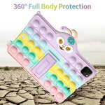 New For Ipad Air 4Th Generation 2020 Case Kickstand Design With Bubble Fidget Ipad 10 9 Case For Kids Girls Soft Rubber Shockproof Protective Cover Case