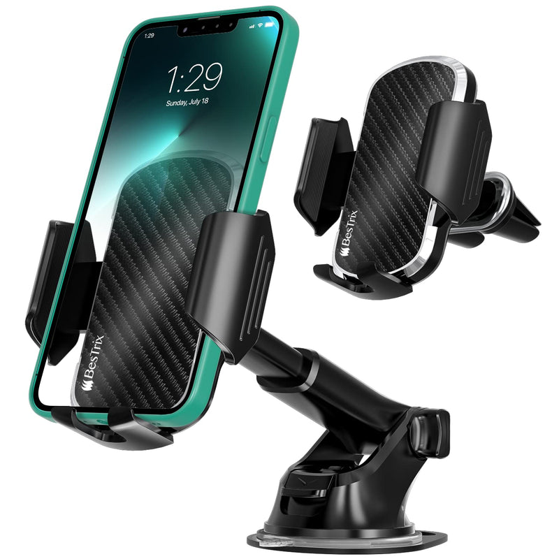 Bestrix Phone Mount For Car Car Phone Holder Mount Dashboard Windshield And Air Vent For All Cars Installs In Minutes Holds All Phones Up To 6 7 Phone Holder For Car Dashboard
