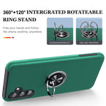 Jame Designed For Samsung Galaxy A13 5G Case A13 Case With 2 Tempered Glass Screen Protector Slim Fit Protective Phone Cover With Ring Holder Magnetic Car Mount Feature For Galaxy A13 5G Green