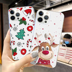 Wirvyuer Christmas Case For Iphone 13 Pro Xmas Cute 3D Cartoon Elk Design Soft Silicone Tpu Slim Shockproof Protective Clear Case For Girls Children Women Gifts For Iphone 13 Pro Case Elk