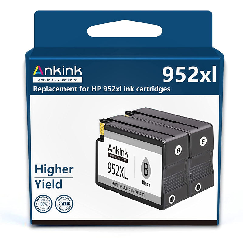 952Xl Ink Cartridges Black Higher Yield Replacement For Hp 952 Xl Officejet Pro 8710 8720 7740 8740 7720 8715 8702 8210 Printer Hp952Xl Hp952 2 Pack