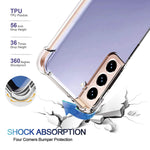 Kiomy Galaxy S21 Plus Case Crystal Clear Shockproof Bumper Protective Cell Phone Back Covers For Samsung S21 5G Tpu Slim Fit Flexible Skin For Men Women Rubber Silicone 4 Corners