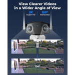 Dual Lens Cameras for Home Security Bundle with 8CH NVR, 2TB HDD Pre-Installed