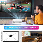 WiFi Mini Portable Projector 7500Lux for Outdoor Movies 1080P Full HD Supported