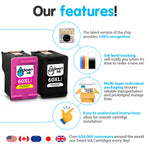 Ink Cartridge Replacement For Hp 60Xl 60 Xl Bk Color 2 Combo Pack To Use With Deskjet D2530 D2545 F2430 F4440 Envy 100 110 120 Photosmart C4640 C4650 C4680 C4780 C4795
