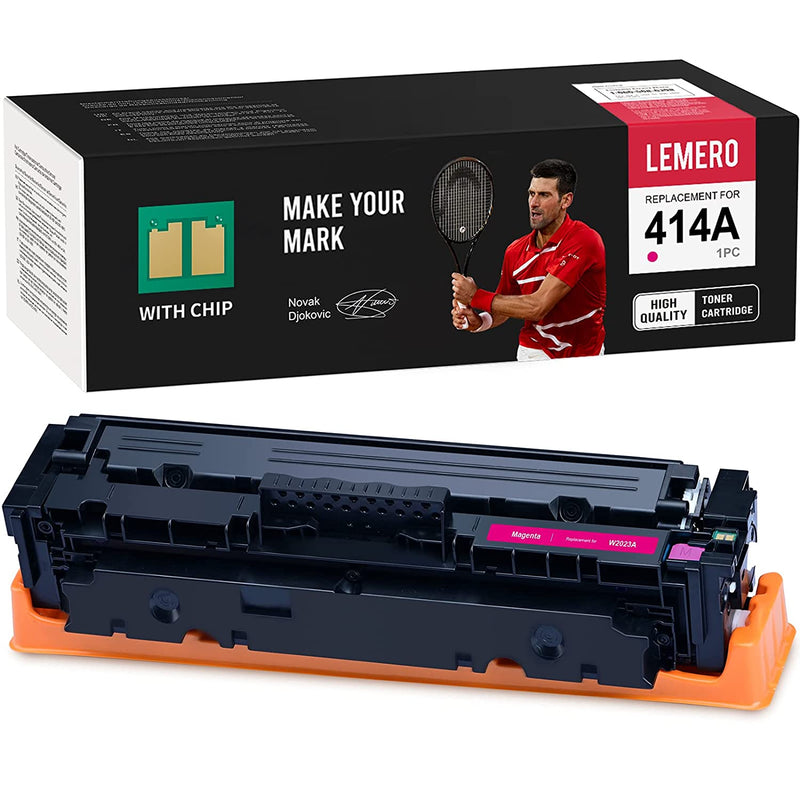 With Chip Toner Cartridge Replacement For Hp 414A W2023A To Use With Color Laserjet Pro Mfp M479Fdw M454Dw M454Dn M454Dw Magenta 1 Pack