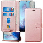 Lemaxelers Galaxy A03S Case Classic Wallet Cover Pu Flip Leather Premium Vogue Business Wallet Case With Kickstand And Card Slots Shockproof Phone Cover For Samsung Galaxy A03S Rose Gold Yyt