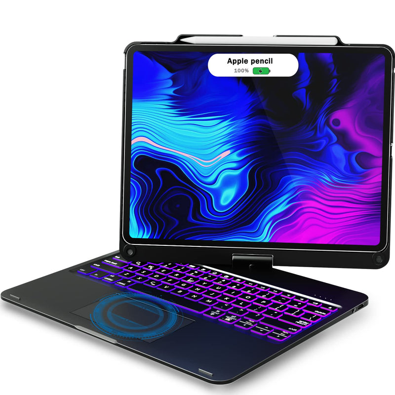 New Ipad Keyboard Case 12 9 Ipad Pro 12 9 Case With Keyboard 5Th 2021 4Th 3Rd Generation 2020 2018 Backlit Bluetooth Black