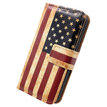 Galaxy S22 Case Bcov Retro American Flag Leather Flip Phone Case Wallet Cover With Card Slot Holder Kickstand For Samsung Galaxy S22 5G