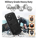 Miyi Iphone 13 Pro Max Case Outdoor Aluminum Metal Gorilla Glass Shockproof Military Heavy Duty Sturdy Protector Cover Hard Case For Iphone 13 Pro Max 13 Pro Max Black