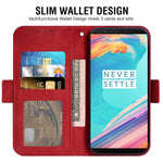 New For Oneplus 5T Wallet Case And Tempered Glass Screen Prote