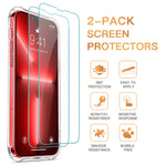 Canshn Clear Shockproof Compatible With Iphone 13 Pro Case 2 X Tempered Glass Screen Protector 360 Full Body Protection Heavy Duty Protection Phone Case Cover 6 1 Inch 2021 Clear