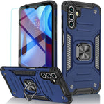 Samsung Galaxy A13 5G Case Not Fit A11 A12 With Tempered Glass Screen Protector Include Circlemalls Military Grade 12Ft Shockproof All Corners Protection Ring Holder Kickstand Cover Blue