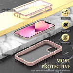 Keystar Iphone 13 Case Not For 13 Pro With Built In Screen Protector Military Grade Pass 20Ft Drop Test Slim Fit Rugged Clear Cover Heavy Duty Protective Phone Case For Apple Iphone 13 6 1 Pink