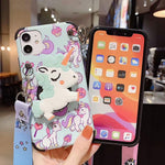 Guppy Compatible With Iphone 13 Pro Max Unicorn Case 3D Cute Cartoon Funny Animal Kawaii With Laryard Stand Protective Tpu And Imd Anti Slip For Women Girls Case 6 7 Inch Green Ql3348 I13Pm 1