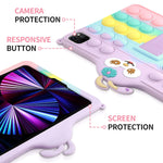 New For Ipad Air 4Th Generation 2020 Case Kickstand Design With Bubble Fidget Ipad 10 9 Case For Kids Girls Soft Rubber Shockproof Protective Cover Case