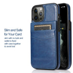 Libeagle Compatible With Iphone 13 Pro Max Case With Wallet Real Cowhide Genuine Leather6 Credit Card And Cash Holderkickstand Function Slim And Thin Phone Stand Cover 6 7 Inch 5G 2021Blue