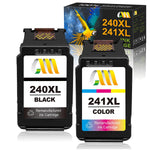 Ink Cartridge Replacement For Canon 240Xl 241Xl Combo Pack Pg 240Xl Cl 241Xl Ink For Pixma Mg3620 Ts5120 Mg522 Mg3520 Mg2120 Mx532 Mx472 Mx452 Printer 1 Black