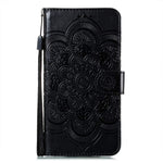 Lemaxelers For Galaxy A13 5G Case Mandala Embossing Luxury Pu Leather Flip Notebook Wallet Bookstyle Magnetic Stand Card Slot Folio Bumper Protection Cover For Samsung Galaxy A13 5G Mandala Black Ld