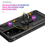 Korecase Compatible With S21 Ultra 5G Case Extreme Protection Military Armor Dual Layer Protective Cover With 360 Degree Swivel Ring Kickstand Black