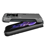 Ixbbox For Samsung Galaxy Z Flip 3 5G Case Folding Support Frame Design Durable Hard Pc Gray