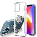 Giofiire For Iphone 13 Pro Max Clear Case With Ring Holder Kickstand Slim Lightweight Crystal Clear Skin Tpu Bumper Cover Thin Transparent Shockproof Anti Scratch Protection Clear