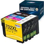 Ink Cartridge Replacement For Epson 702 Xl 702Xl T702 T702Xl For Workforce Pro Wf 3720 Wf 3730 Wf 3733 Printer 4 Pack Black Cyan Magenta Yellow