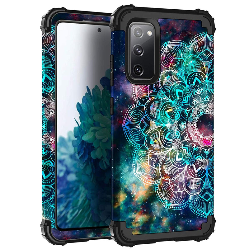 Hocase Galaxy S20 Fe 5G Case Heavy Duty Shockproof Protection Soft Silicone Rubber Hard Plastic Bumper Hybrid Protective Case For Samsung Galaxy S20 Fe 6 5 Display 2020 Mandala In Galaxy