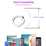 Tacomege Transparent Clear Phone Holder Ring Grips Finger Ring Stand For Cell Phone Tablet Case Accessoriesround Clear