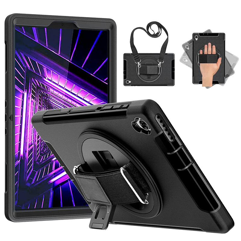 New Case For Lenovo Tab M10 Plus 10 3 Military Grade Shockproof Protective Cover For Tb X606F Tb X606X With Screen Protector Rotating Stand Hand Shoulde