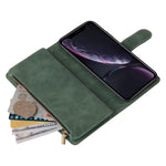 Lbyzcase Phone Case For Iphone 13 Pro Iphone 13 Pro 5G Wallet Case Luxury Folio Flip Leather Coverzipper Pocketwrist Strapkickstand For Apple Iphone 13 Progreen