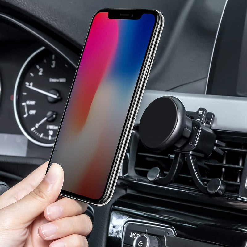 Magnetic Phone Car Mount With 6 Powerful Rare Earth Magnets Durable Aluminium Alloy Structure Super Sticky Suction Cup Cell Phone Holder For Car Dashboard Windshield For All Phone