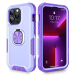 Caka For Iphone 13 Pro Case 13 Pro Case With 360 Ring Holder Stand Kickstand Magnetic Cover Heavy Duty Full Body Protective Case Phone Cover Case For Iphone 13 Pro 6 1 Purple
