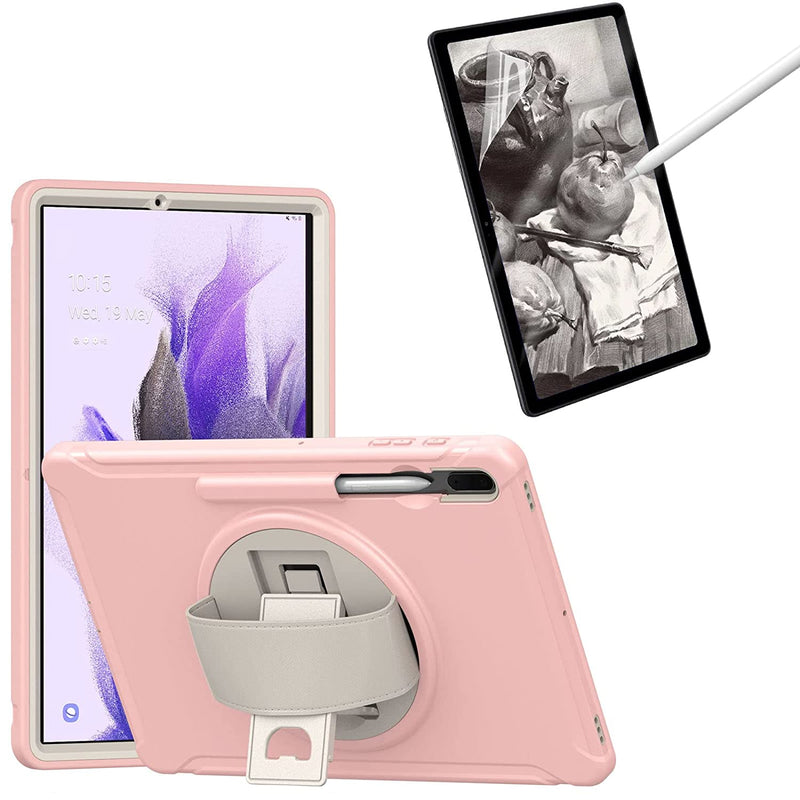 New Galaxy Tab S7 Fe S7 Plus Case Bundle With Paperfeel Screen Protector For Samsung Galaxy Tab 12 4 Inch Compatible With Sm T730 T735 T970 T975 T976 Pin