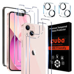 2 2 2 Pack Ouba Screen Protector Compatible With Iphone 13 6 1 Inch Not For Pro 2 Pcs Front 2 Pcs Back Protector 2 Pcs Camera Lens Protector Tempered Glass With Installation Frame