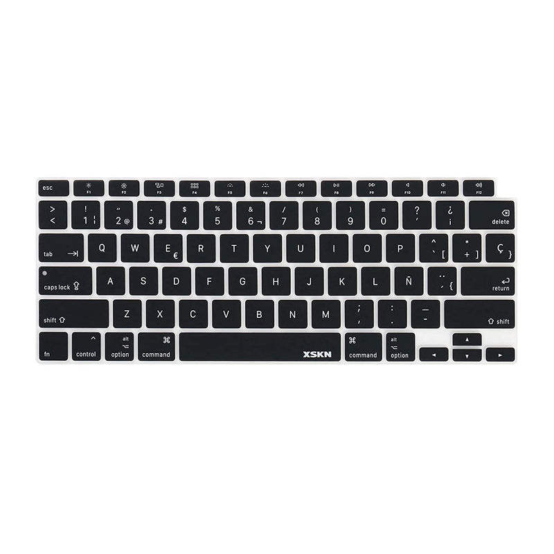 Spanish Language Black Us Version Silicone Keyboard Cover Skin Compatible With 2020 New Macbook Air 13 3 Inch A2179 A2337 With Touch Id Retina Display Keyboard