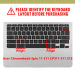 Silicone Keyboard Cover For Acer Chromebook Spin 11 311 Cp311 511 512 Chromebook 11 Cb3 131 Cb3 132 Cp311 C738T Cb5 132T Chromebook Spin 713 Cp713 R13 Cb5 312T Chromebook 14 15 6 Inch Wow