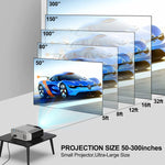 L6200 Full HD Video Projector 5000Lux Supports 1080P Ideal for Outdoor Home Theater