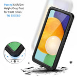 Lanhiem Samsung Galaxy A52 5G Case Ip68 Waterproof Dustproof Shockproof Case With Built In Screen Protector Full Body Heavy Duty Protective Cover For Samsung A52 5G 4G Black Clear