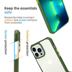 Lys Co Iphone 13 Pro Max Case 6 7 Inch 2021 Release For Ultra Protection Shockproof Slim Thin Phone Cover Drop Protection Clear Back Design Firm Grip Green